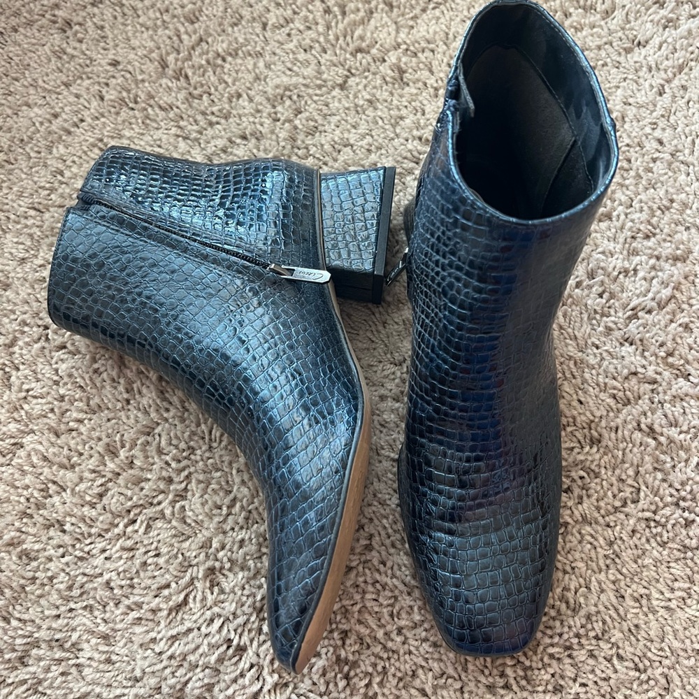 Daysi - Blue Croc Bootie View 2